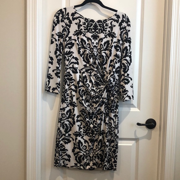 INC International Concepts Dresses & Skirts - INC International Concepts white and black patterned dress EUC size L